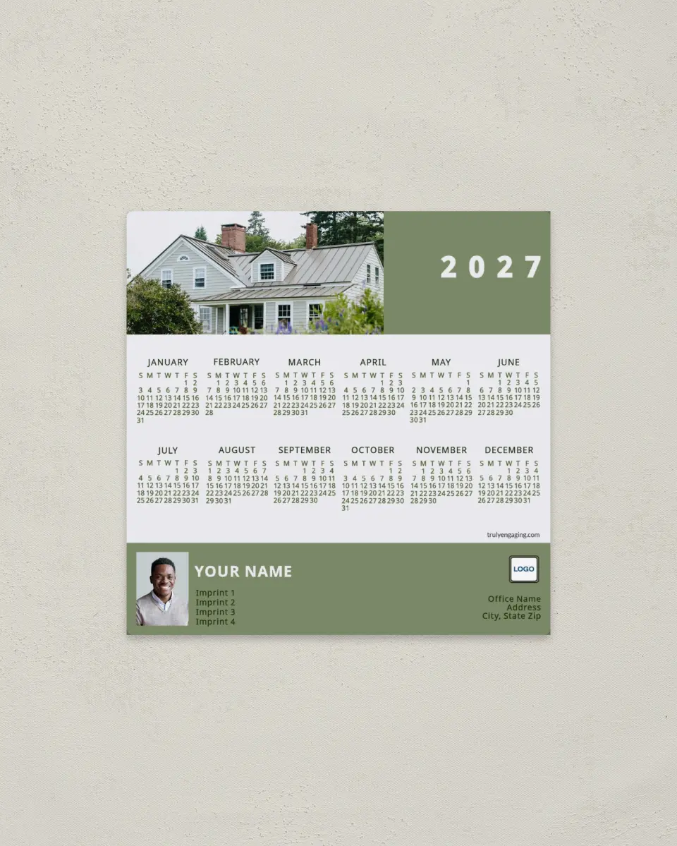 This is a 5½" x 5½" Full Magnet Calendar called Homeward Bound printed in full color with a Standard Gloss finish