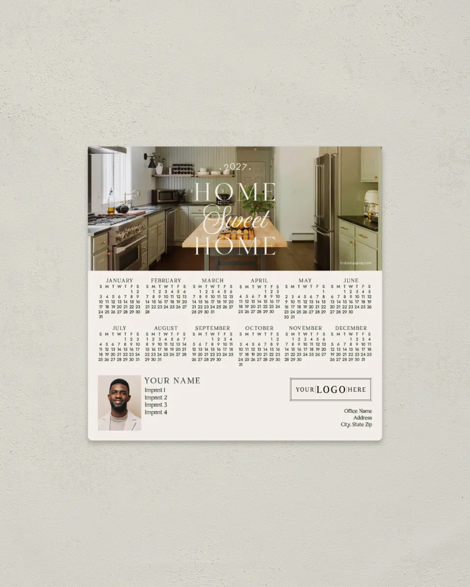 This is a 5½" x 5½" Full Magnet Calendar called Sweetly Home printed in full color with a Standard Gloss finish