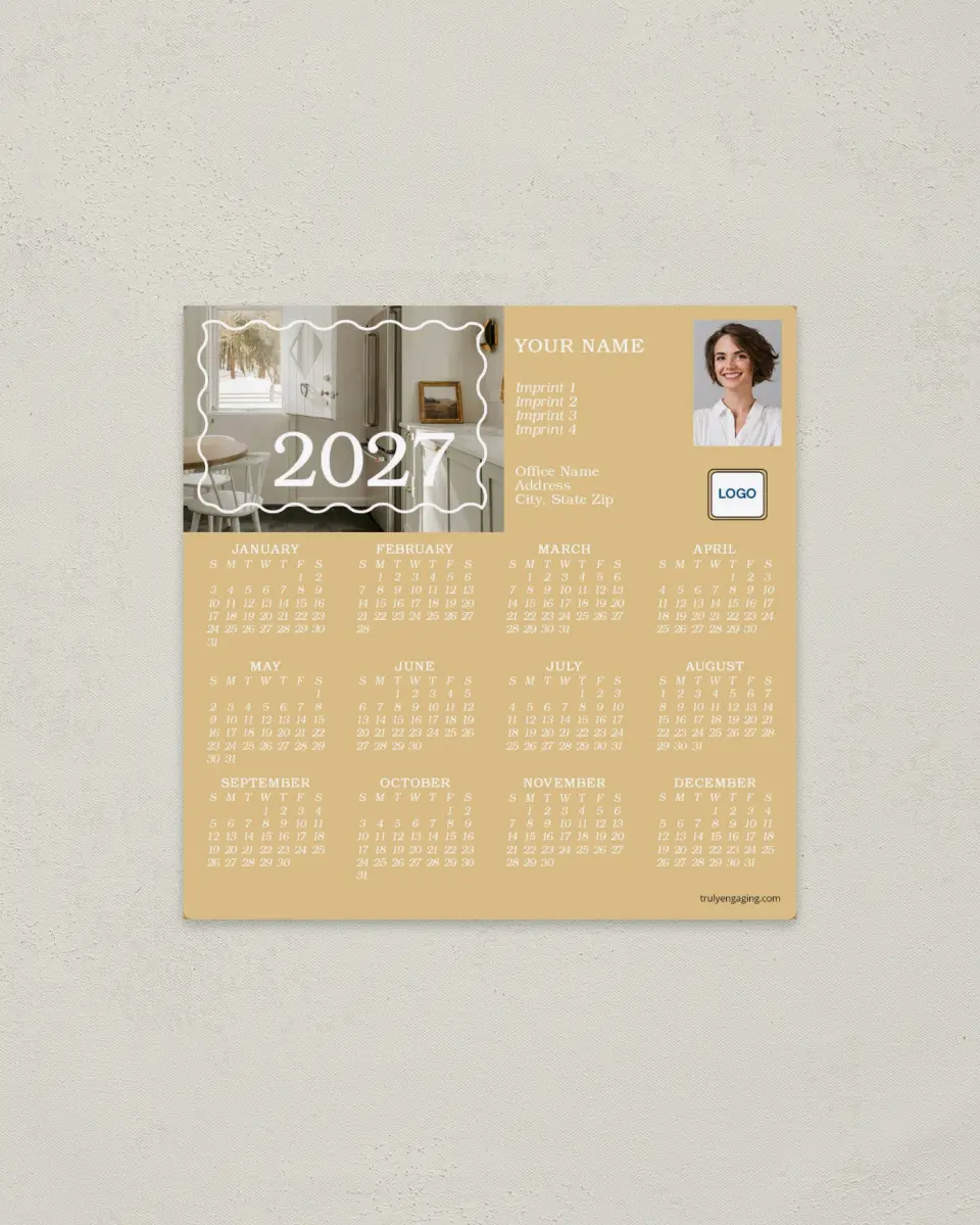 This is a 5½" x 5½" Full Magnet Calendar called Coquette Home printed in full color with a Standard Gloss finish