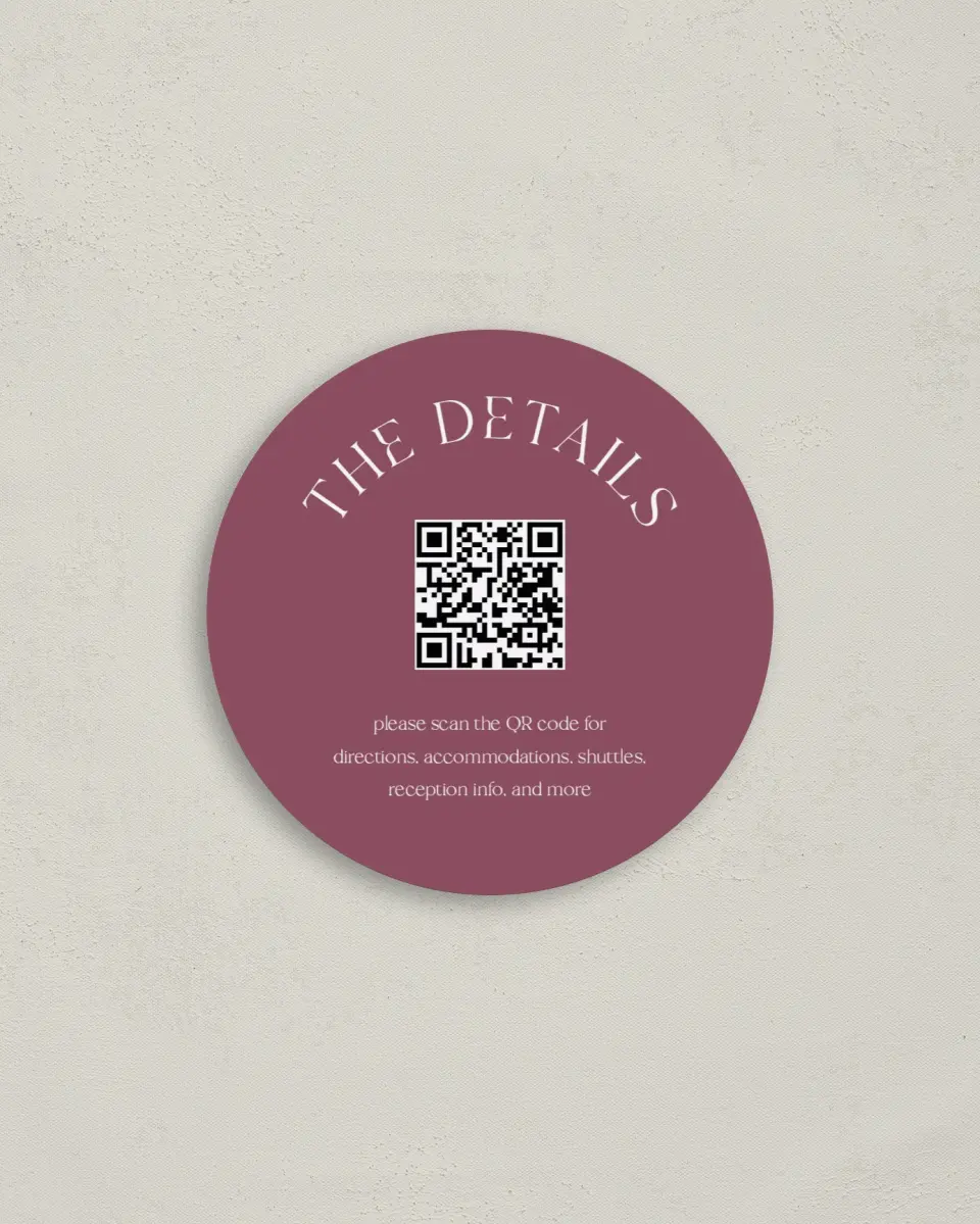 This is a 4" x 4" Details Card called Classic Chic printed in full color on Luxe Satin (coated) paper