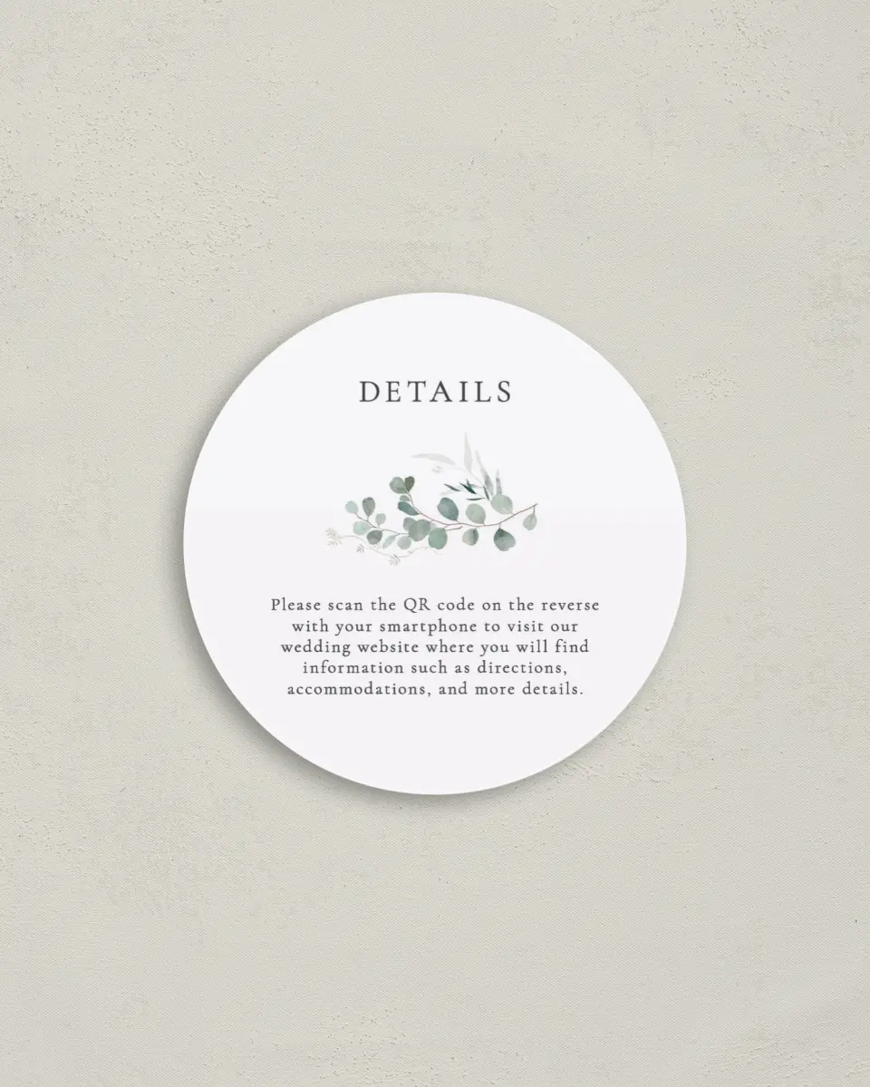 This is a 4" x 4" Details Card called Lush Points printed in full color on Luxe Satin (coated) paper