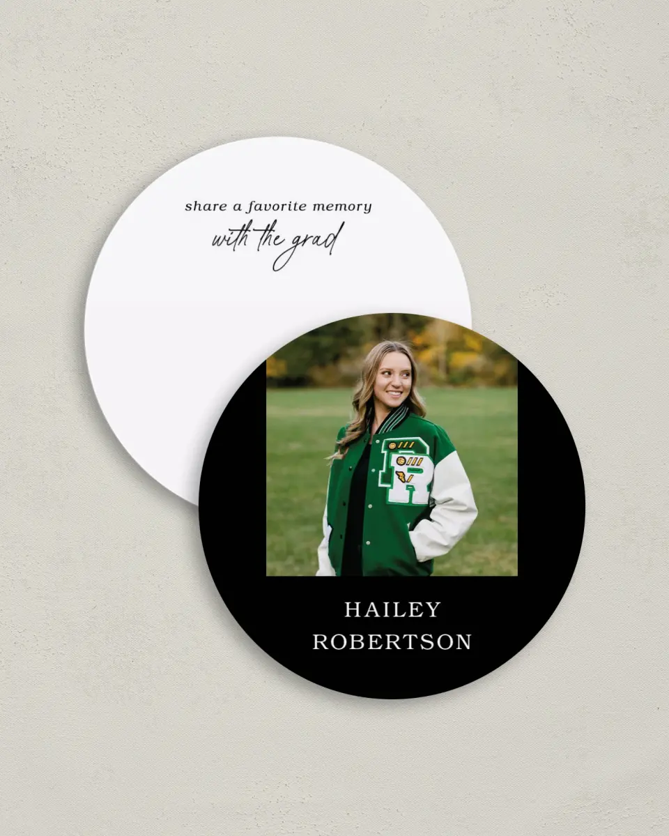 This is a 4" x 4" Share a Memory Card called Future Bound printed in full color on Luxe Satin (coated) paper