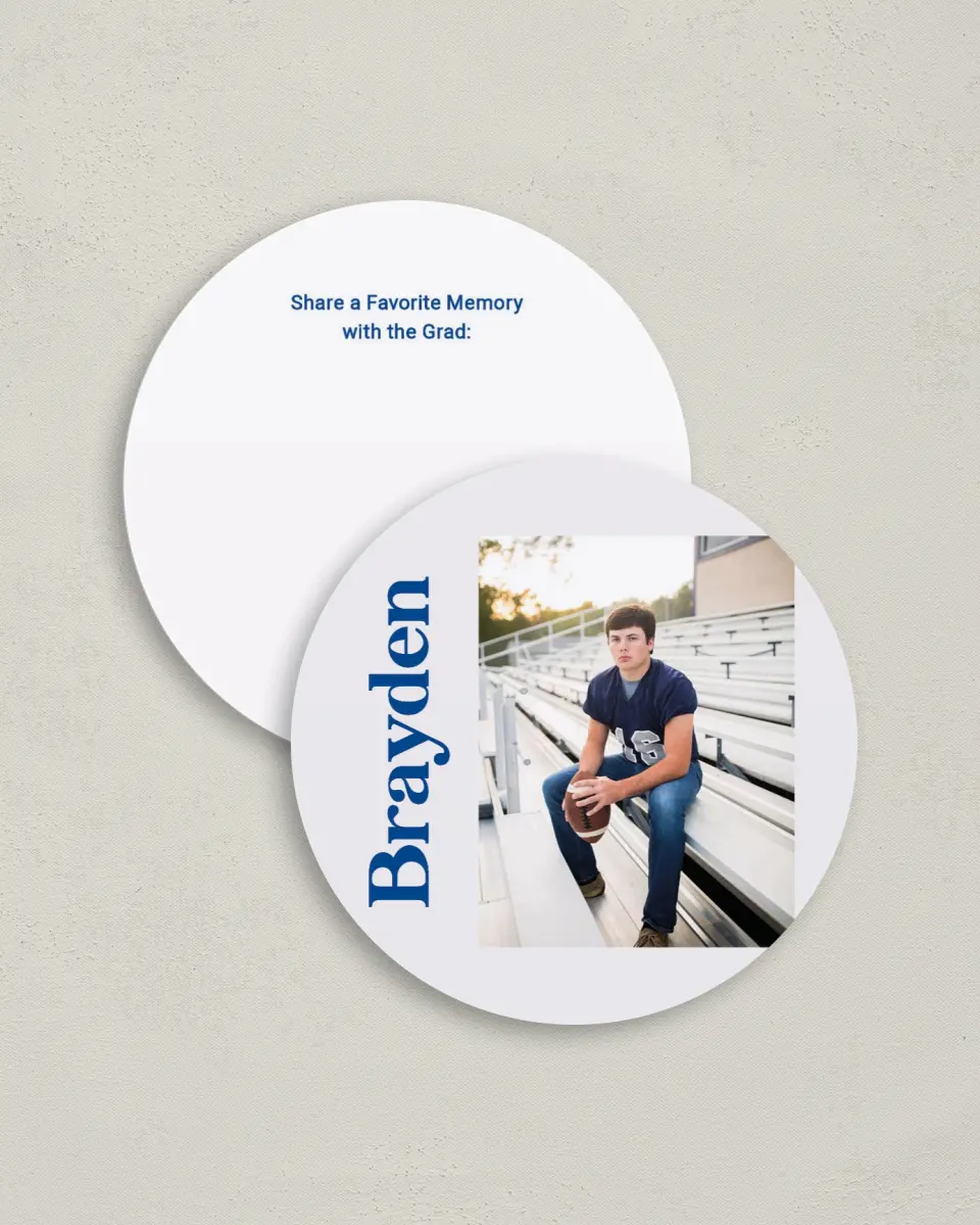 This is a 4" x 4" Share a Memory Card called Side of Success printed in full color on Luxe Satin (coated) paper