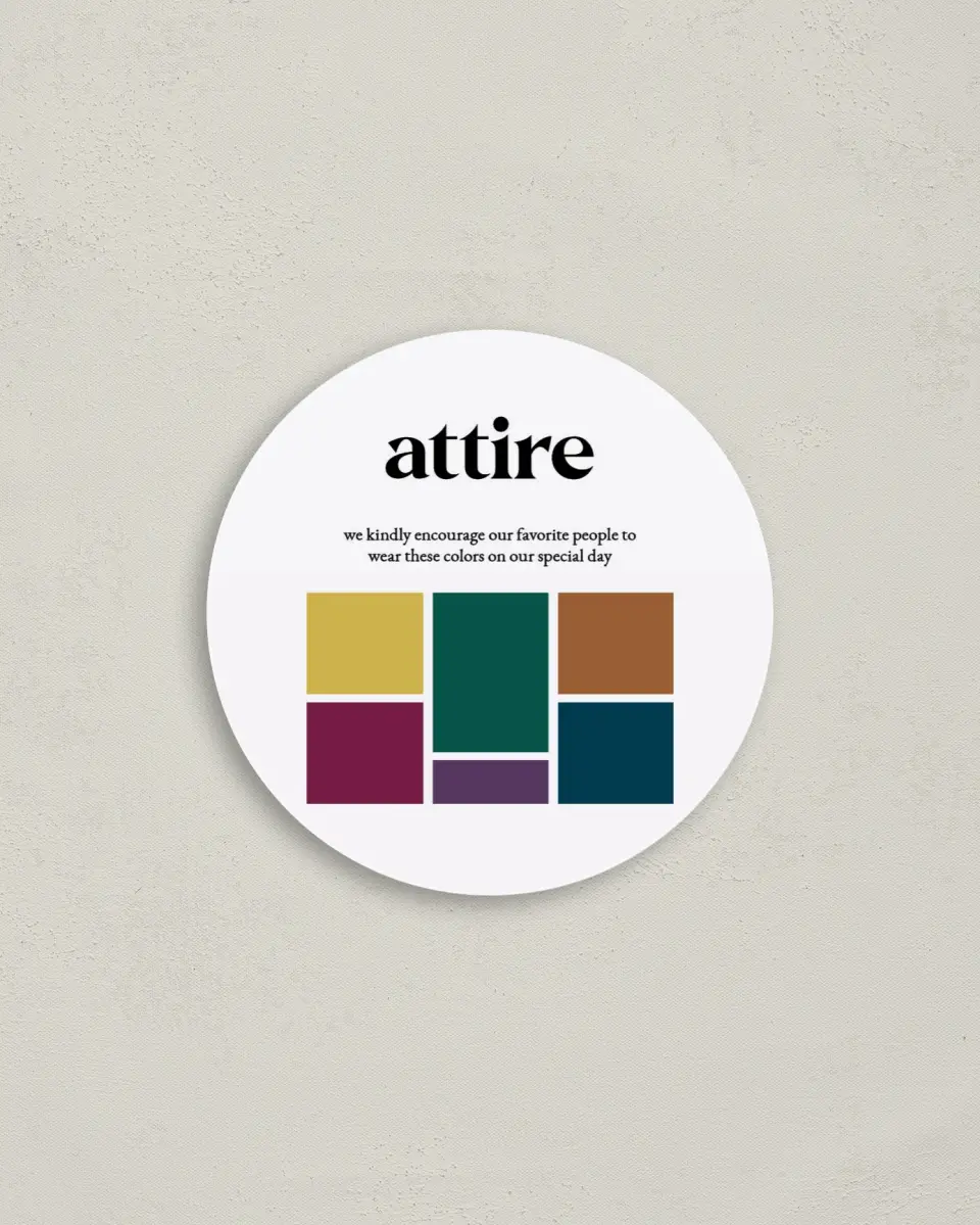 This is a 4" x 4" Registry Card called Emerald printed in full color on Luxe Satin (coated) paper