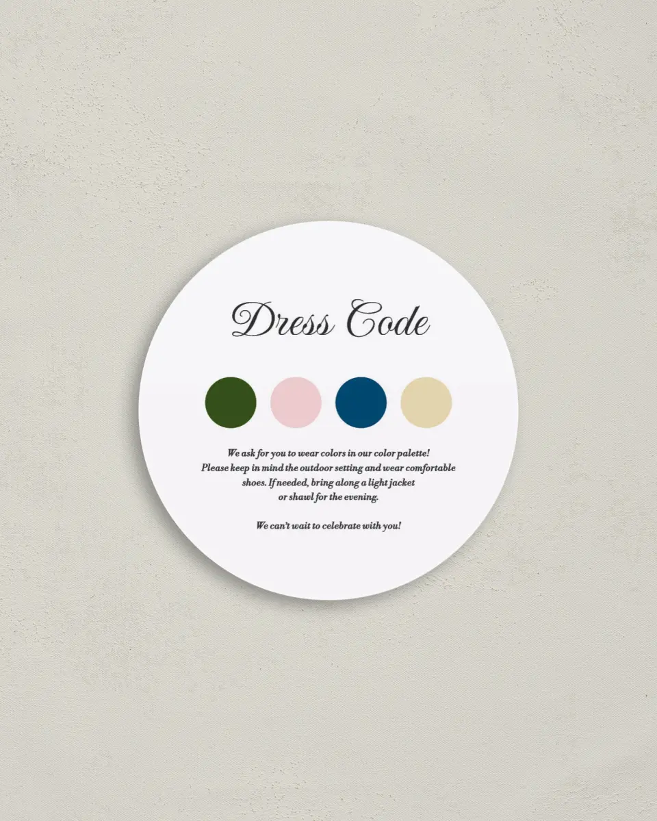 This is a 4" x 4" Registry Card called Princess printed in full color with Silver foil on Luxe Satin (coated) paper