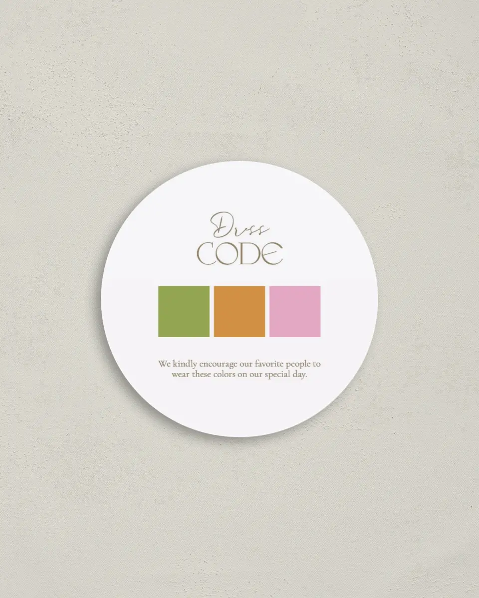 This is a 4" x 4" Registry Card called Pear printed in full color with Silver foil on Luxe Satin (coated) paper