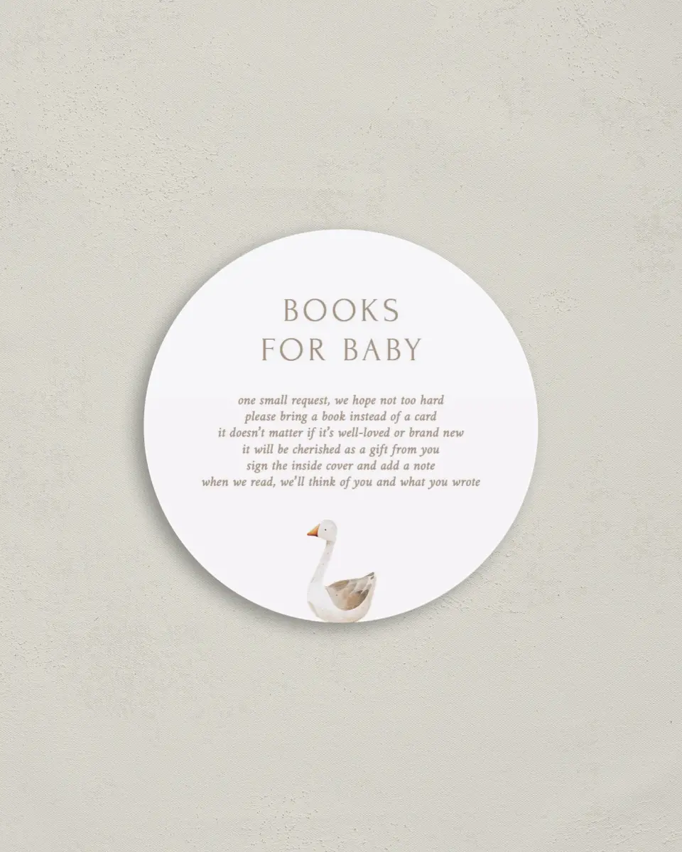 This is a 4" x 4" Details Card called Mother Goose printed in full color on Luxe Satin (coated) paper