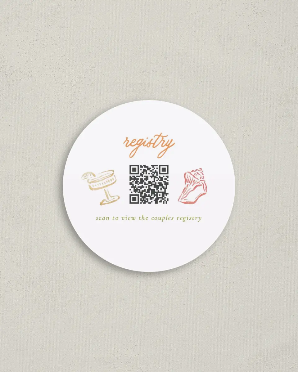 This is a 4" x 4" Bachelorette Party Thank You Card called Bride's Last Fiesta printed in full color on Luxe Satin (coated) paper