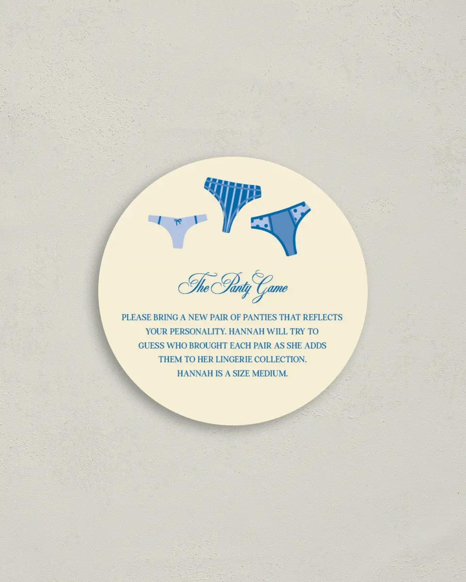 This is a 4" x 4" Bachelorette Party Thank You Card called Wife of the Party printed in full color on Luxe Satin (coated) paper