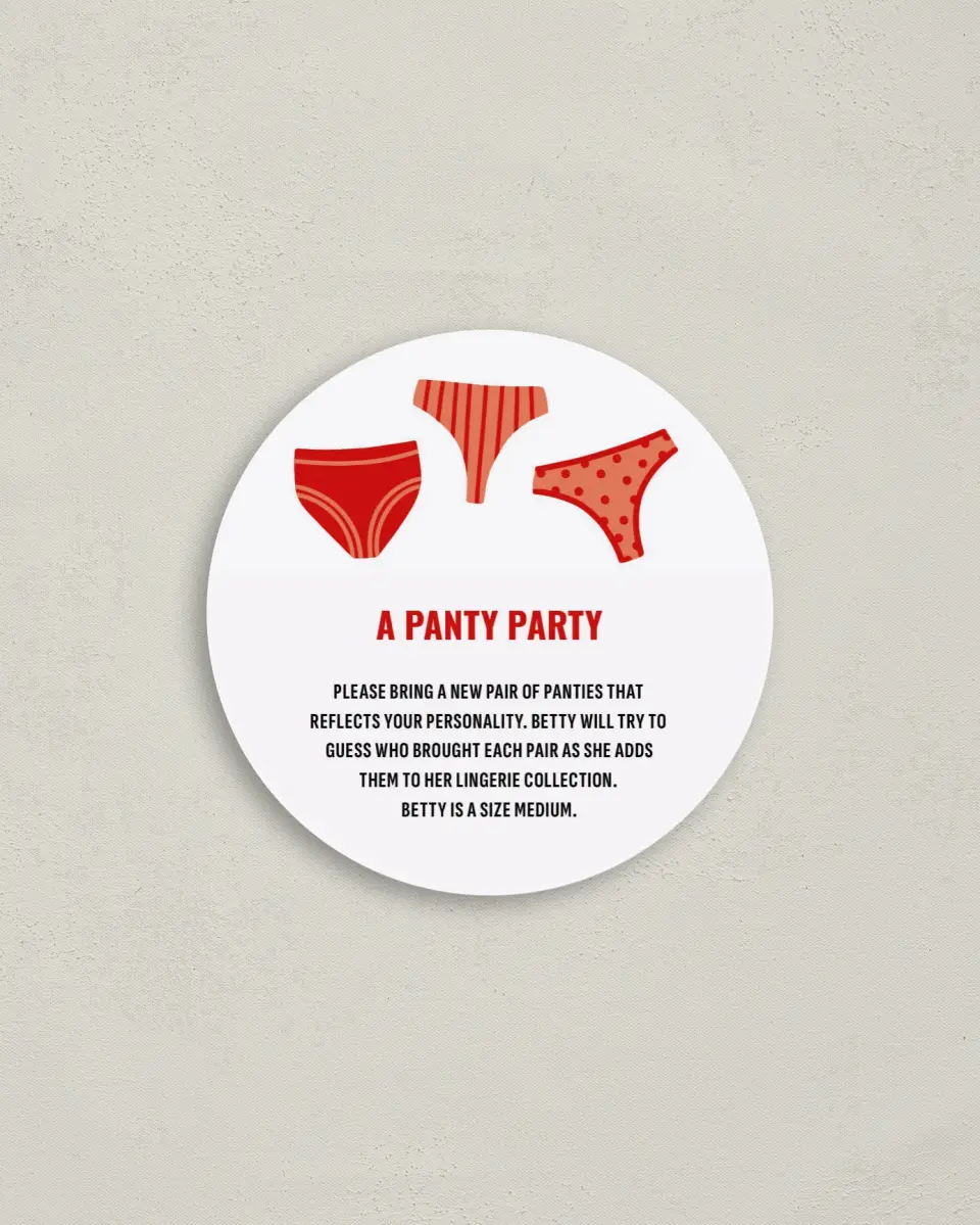 This is a 4" x 4" Bachelorette Party Thank You Card called Loving Him Was Red printed in full color on Luxe Satin (coated) paper