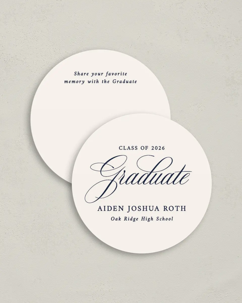 This is a 4" x 4" Share a Memory Card called Formal Frame printed in full color on Luxe Satin (coated) paper