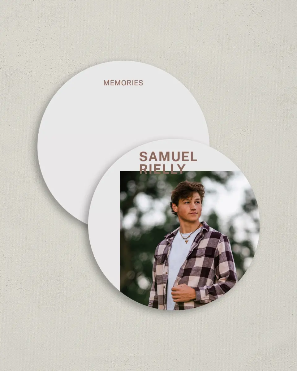 This is a 4" x 4" Share a Memory Card called Graduation Time printed in full color on Luxe Satin (coated) paper