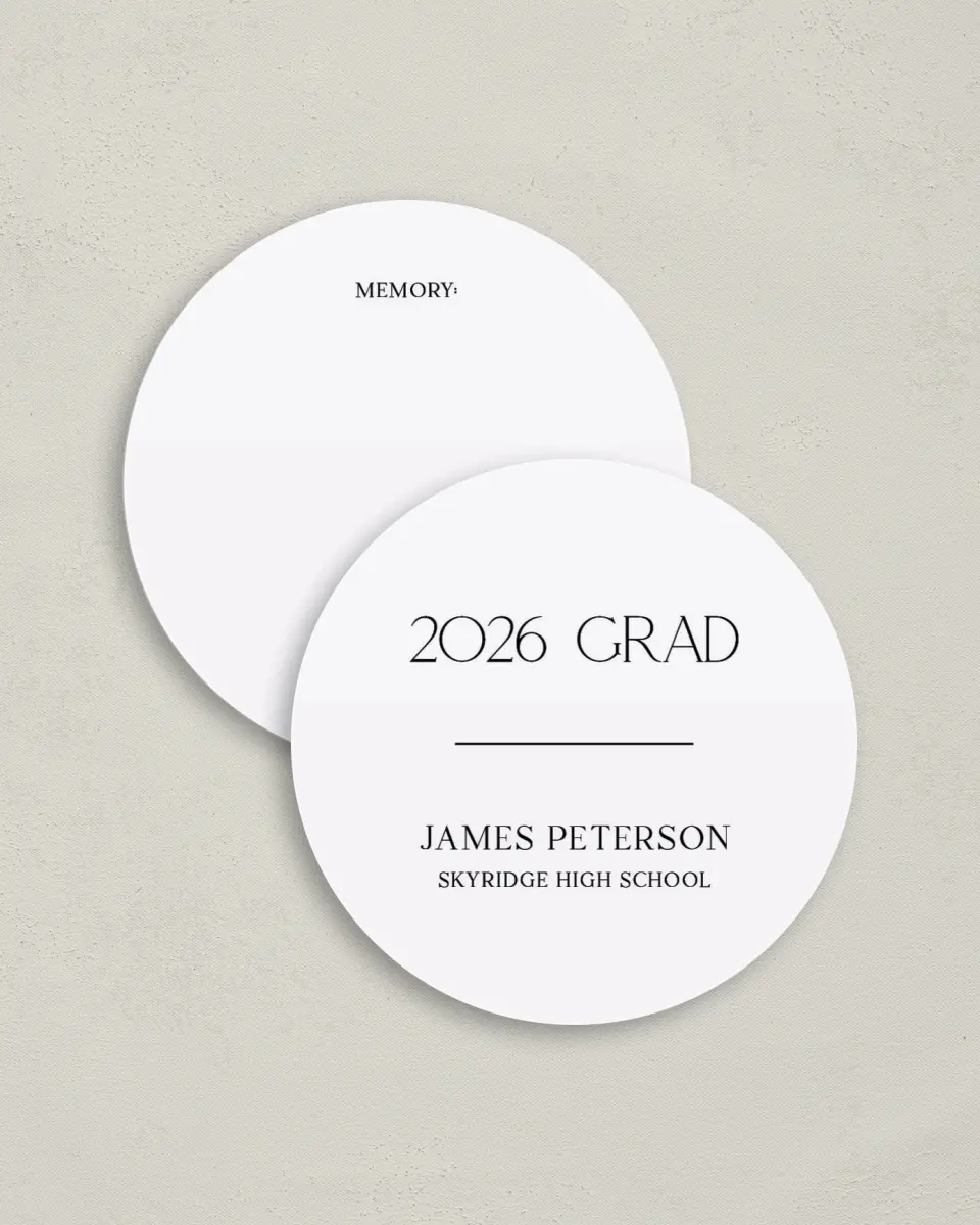 This is a 4" x 4" Share a Memory Card called Most Classic printed in full color on Luxe Satin (coated) paper