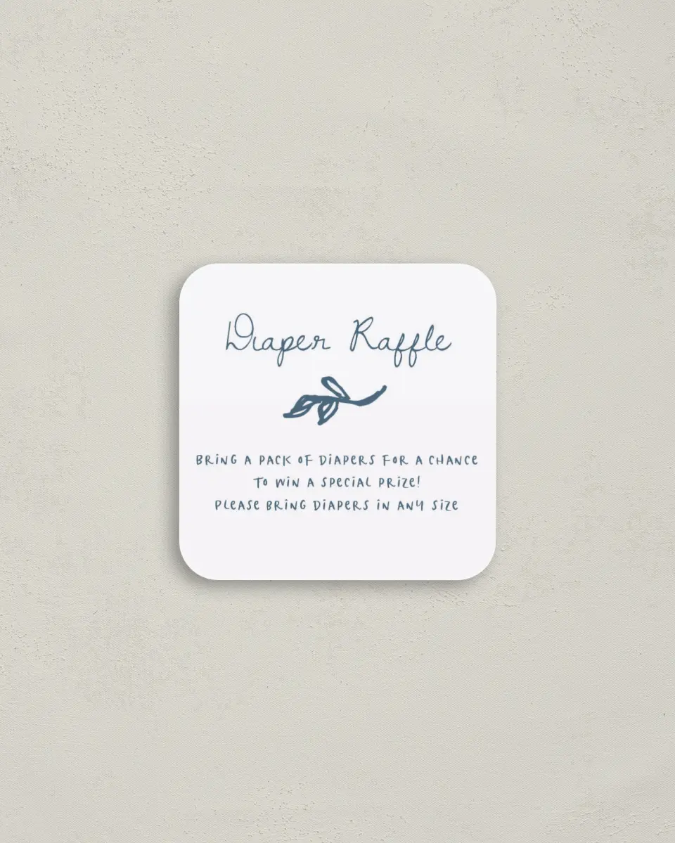 This is a 3¼" x 3¼" Details Card called Dainty Delight printed in full color on Luxe Satin (coated) paper