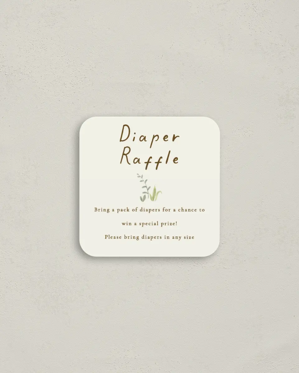 This is a 3¼" x 3¼" Details Card called Forest Friends printed in full color on Luxe Satin (coated) paper