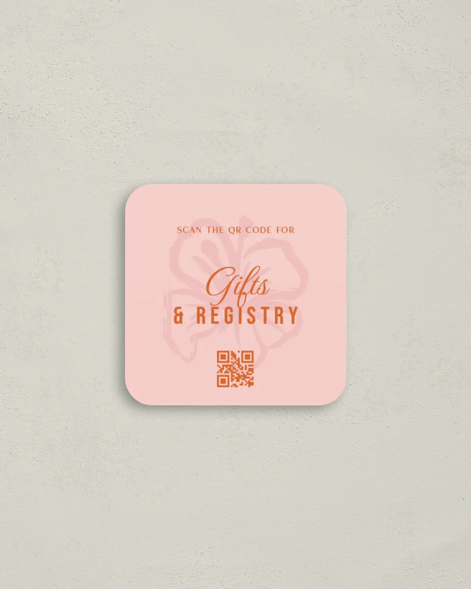 This is a 3¼" x 3¼" Bachelorette Party Thank You Card called Bach Beach Club printed in full color on Luxe Satin (coated) paper