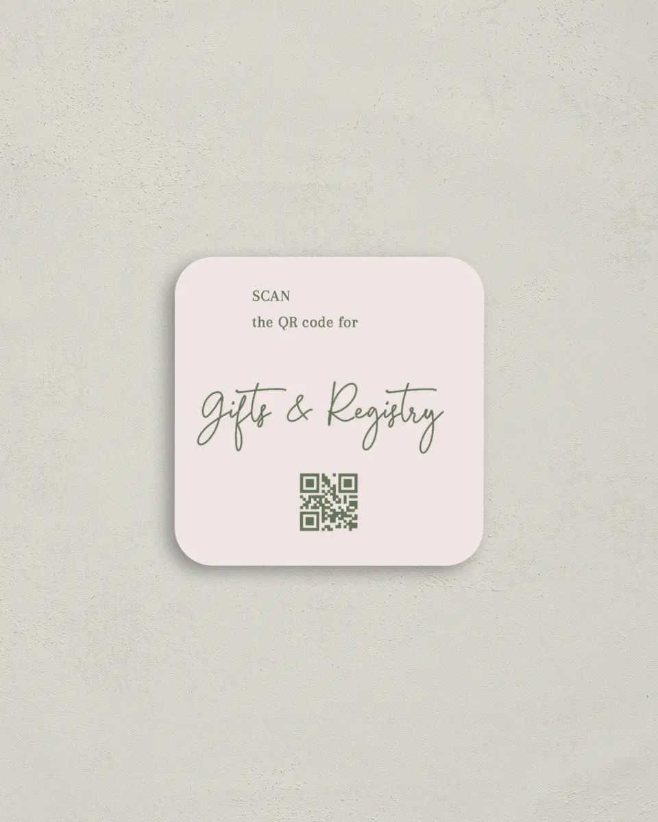 This is a 3¼" x 3¼" Bachelorette Party Thank You Card called Idyllic Island printed in full color on Luxe Satin (coated) paper