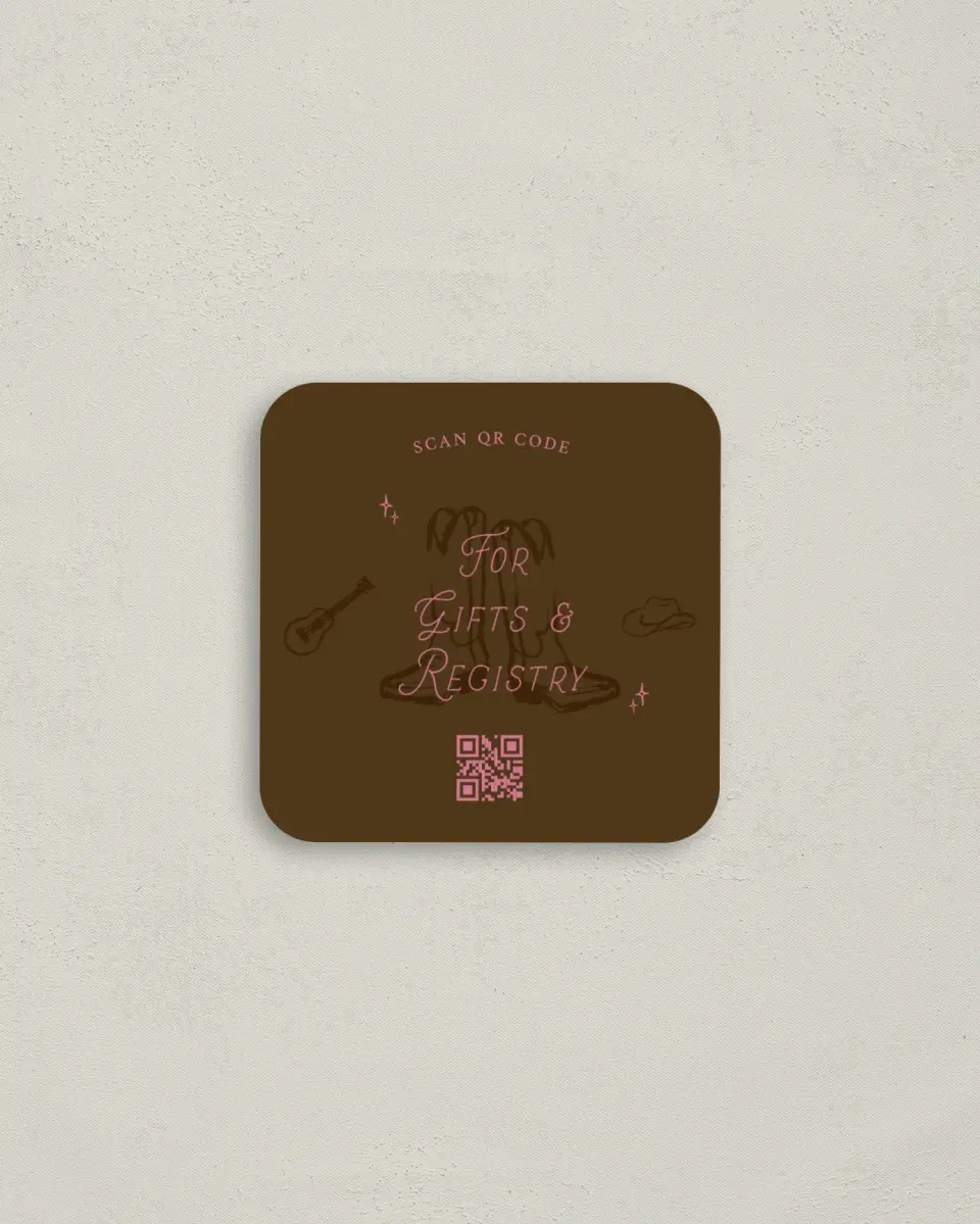 This is a 3¼" x 3¼" Bachelorette Party Thank You Card called Nash Bash printed in full color on Luxe Satin (coated) paper