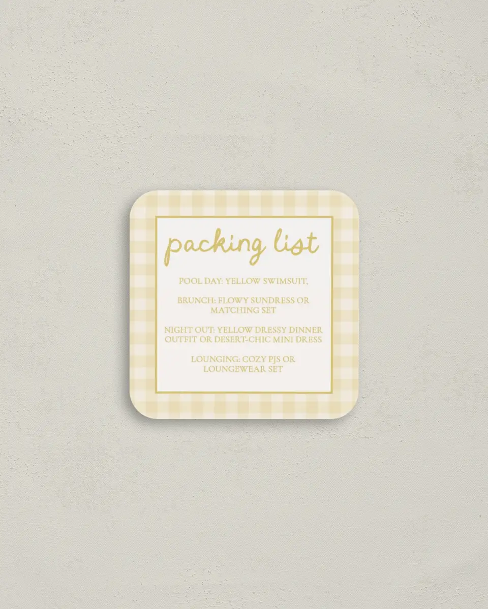 This is a 3¼" x 3¼" Bachelorette Party Thank You Card called She Found her Honey printed in full color on Luxe Satin (coated) paper