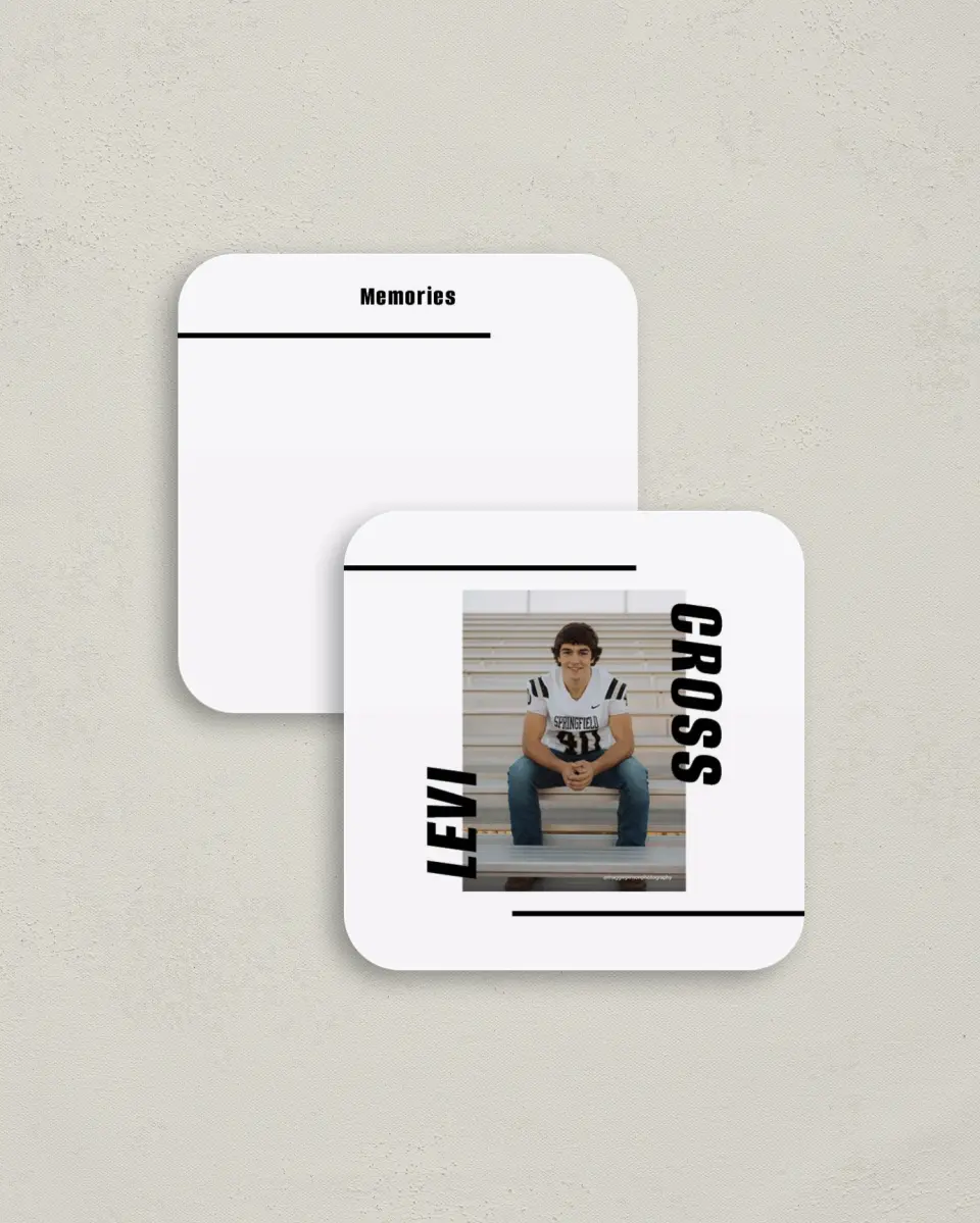 This is a 3¼" x 3¼" Share a Memory Card called Go Long printed in full color on Luxe Satin (coated) paper