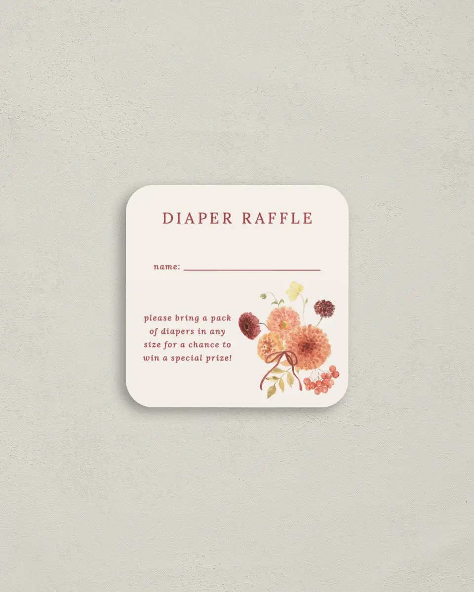 This is a 3¼" x 3¼" Details Card called Harvest Moon printed in full color on Luxe Satin (coated) paper