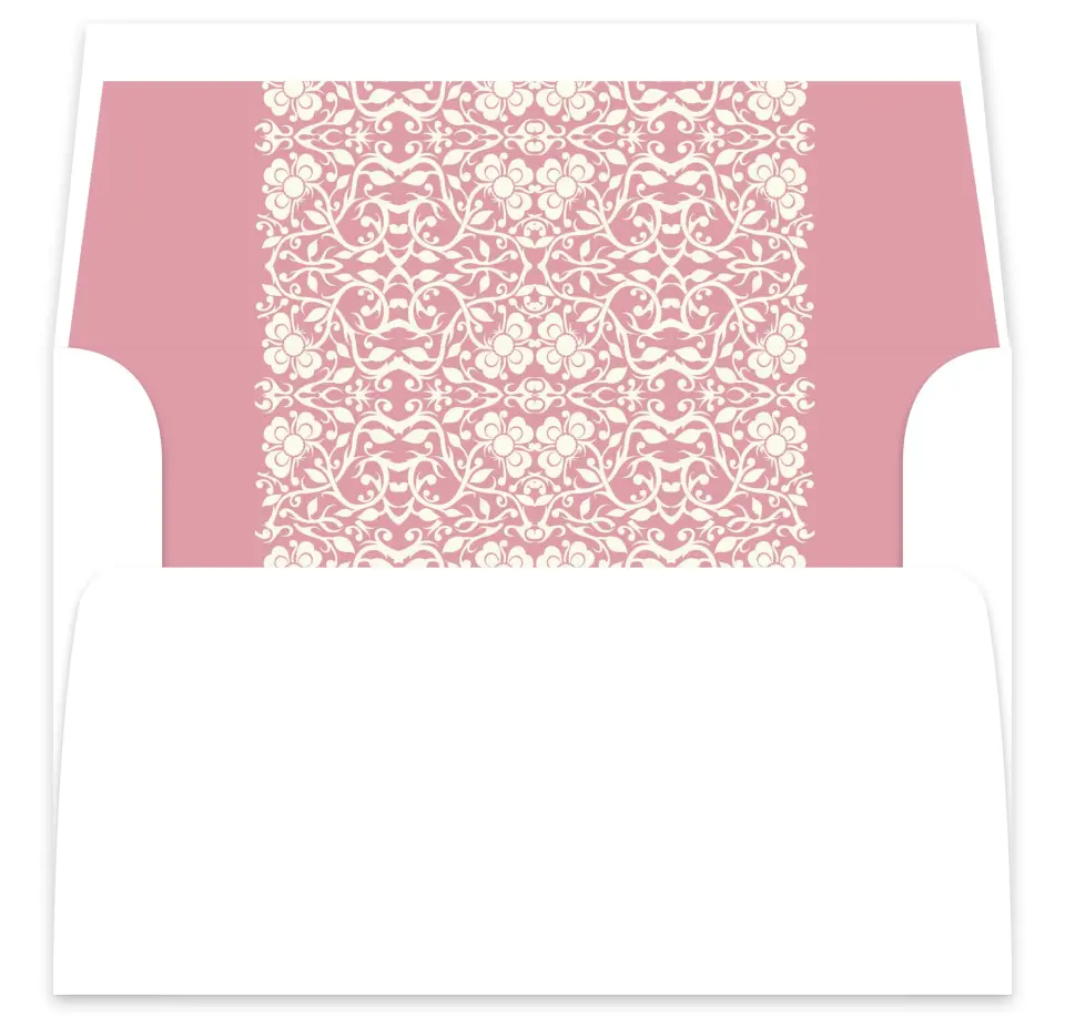 This is a  7⅝" x 7⅞" Envelope Liners (ELA) called Floral Ornament printed in full color