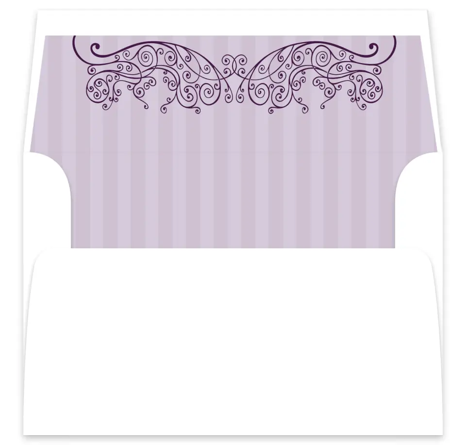 This is a  7⅝" x 7⅞" Envelope Liners (ELA) called Lovely Lavender printed in full color