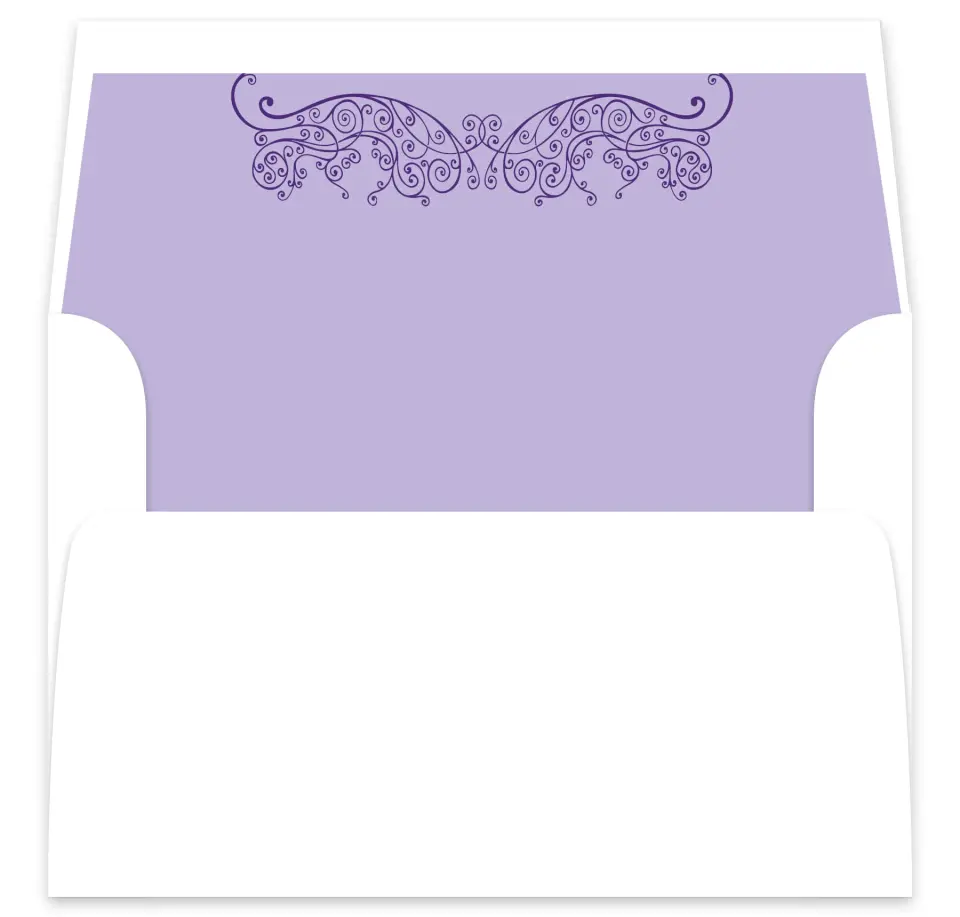 This is a  7⅝" x 7⅞" Envelope Liners (ELA) called Charming Lavender printed in full color