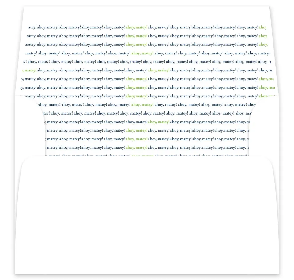 This is a  7⅝" x 7⅞" Envelope Liners (ELA) called Harmony Cruise printed in full color