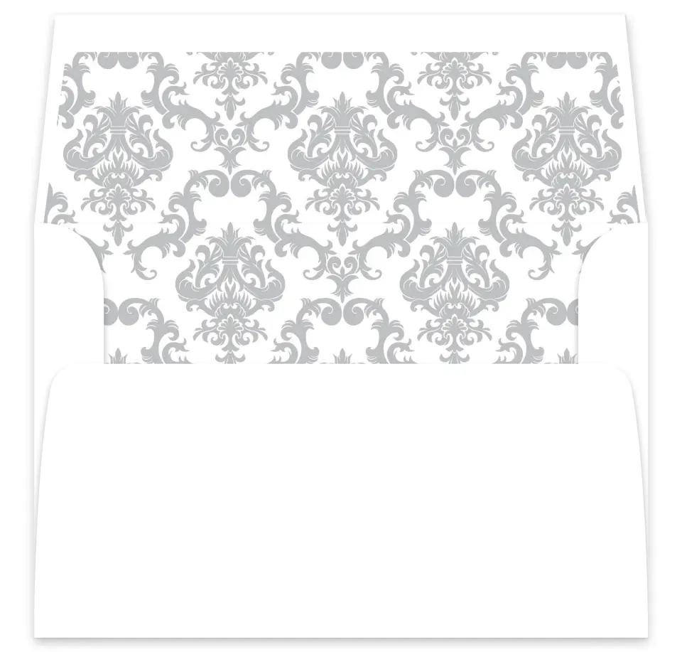 This is a  7⅝" x 7⅞" Envelope Liners (ELA) called Damask Elegance printed in full color