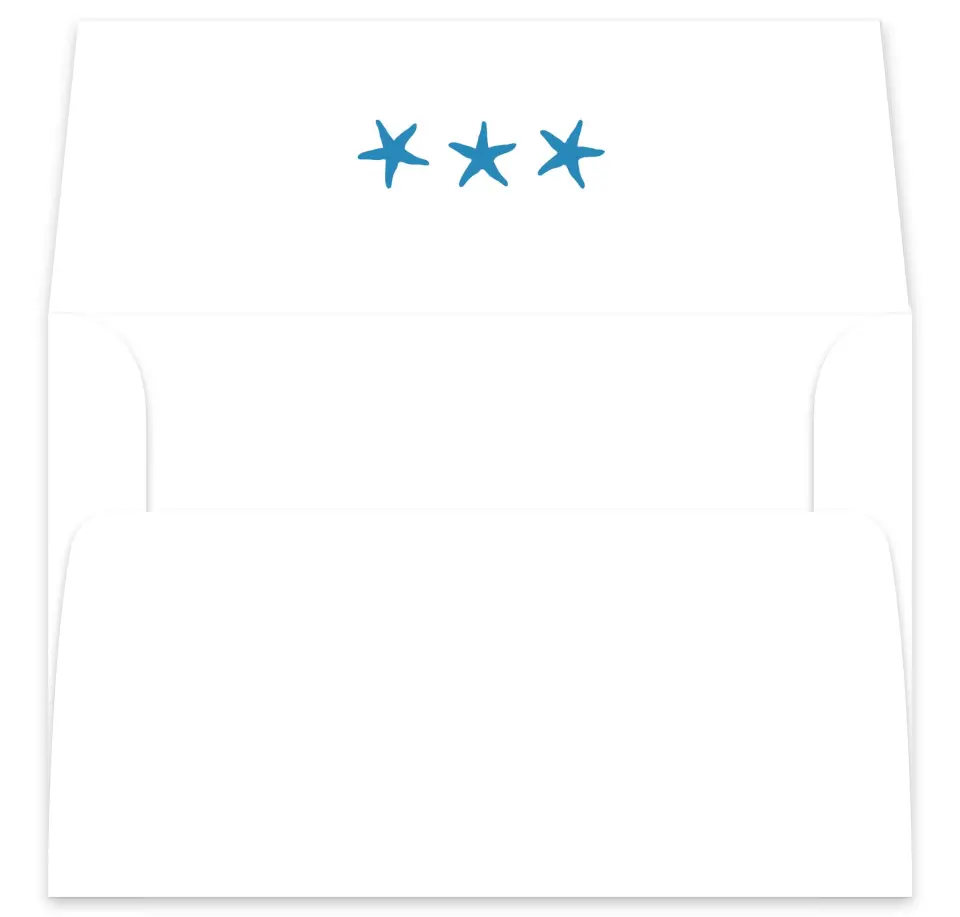 This is a  7⅝" x 7⅞" Envelope Liners (ELA) called Making Waves printed in full color