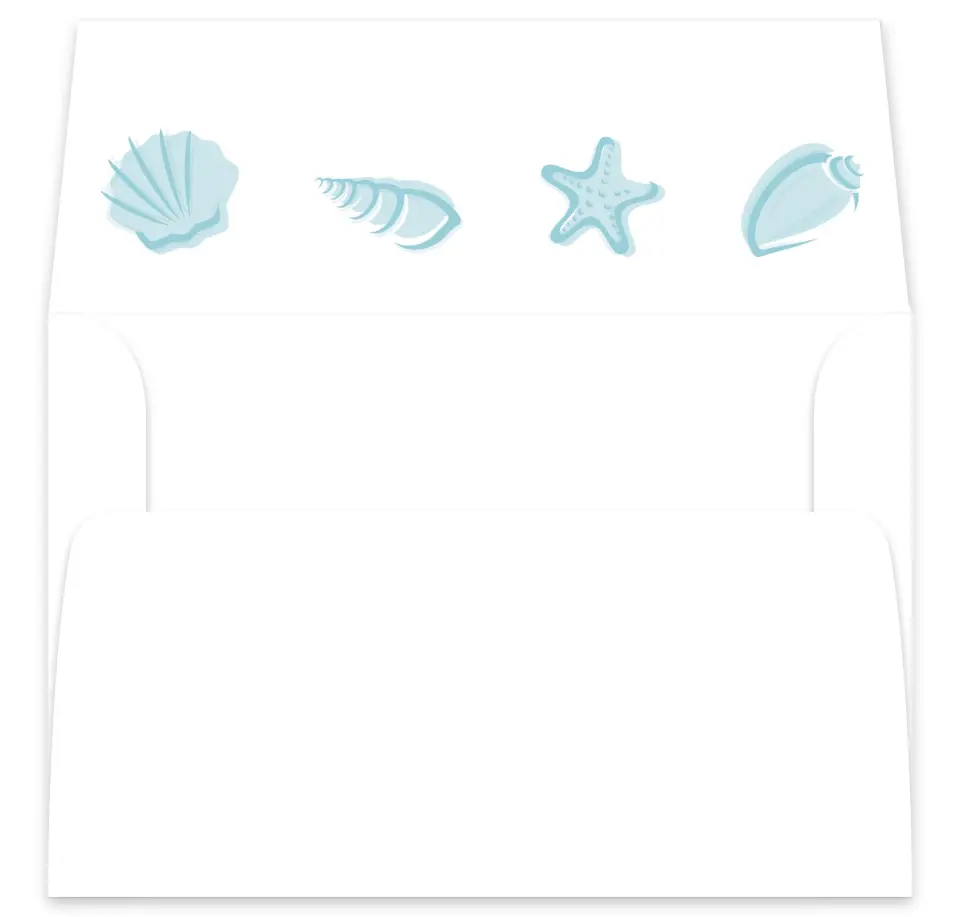 This is a  7⅝" x 7⅞" Envelope Liners (ELA) called Salty Kisses printed in full color