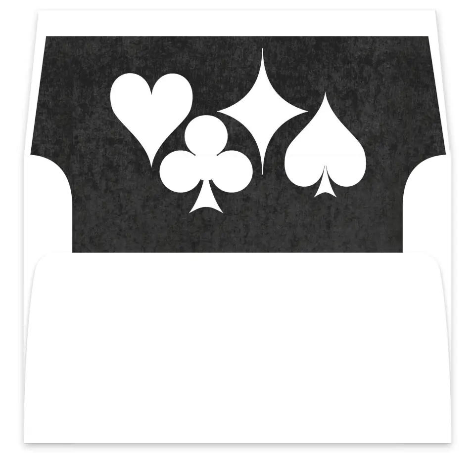 This is a  7⅝" x 7⅞" Envelope Liners (ELA) called Vegas Luxe printed in full color