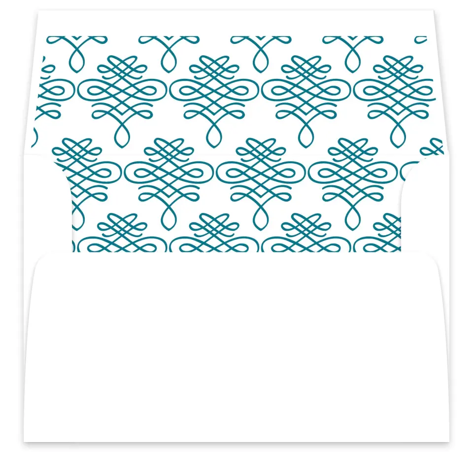This is a  7⅝" x 7⅞" Envelope Liners (ELA) called Simple Luxury printed in full color