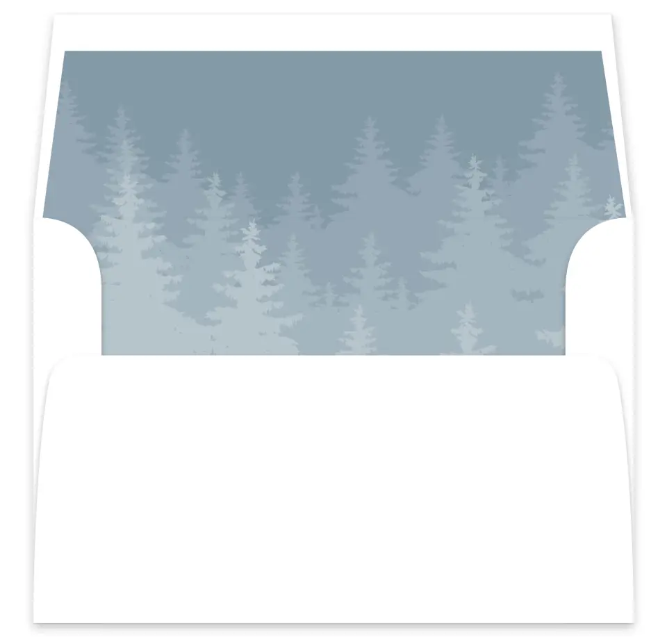 This is a  7⅝" x 7⅞" Envelope Liners (ELA) called Woodland Wishes printed in full color