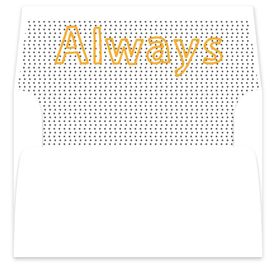 This is a  7⅝" x 7⅞" Envelope Liners (ELA) called So Sharp! printed in full color