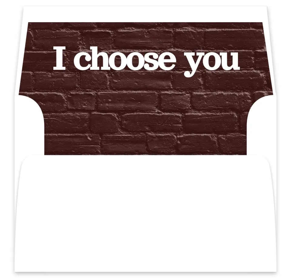This is a  7⅝" x 7⅞" Envelope Liners (ELA) called Brick Yard printed in full color