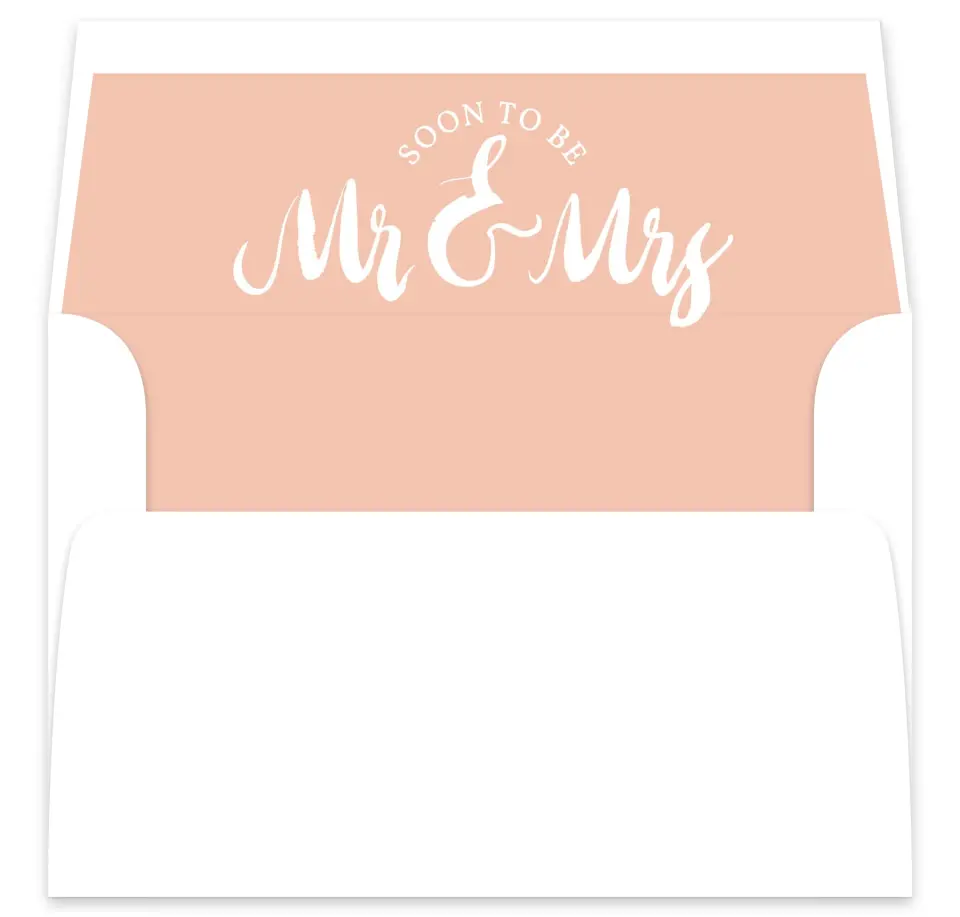 This is a  7⅝" x 7⅞" Envelope Liners (ELA) called Soon to Be printed in full color