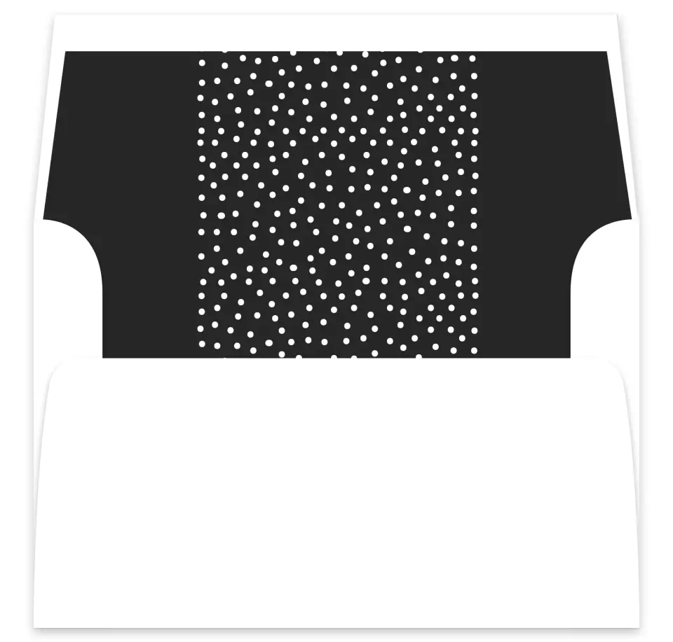 This is a  7⅝" x 7⅞" Envelope Liners (ELA) called Pop of Dots printed in full color
