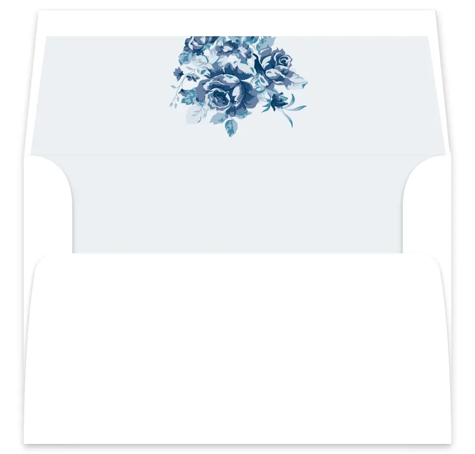 This is a  7⅝" x 7⅞" Envelope Liners (ELA) called Winsome Bouquet printed in full color