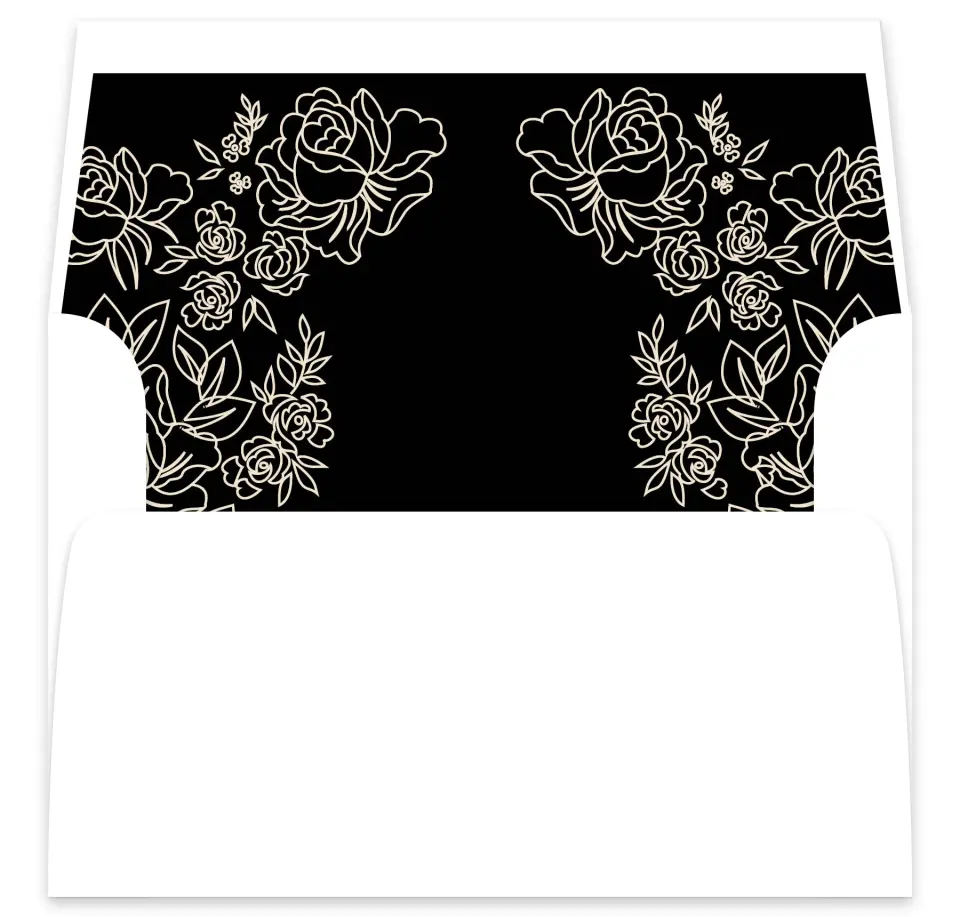 This is a  7⅝" x 7⅞" Envelope Liners (ELA) called Simple Gardens printed in full color