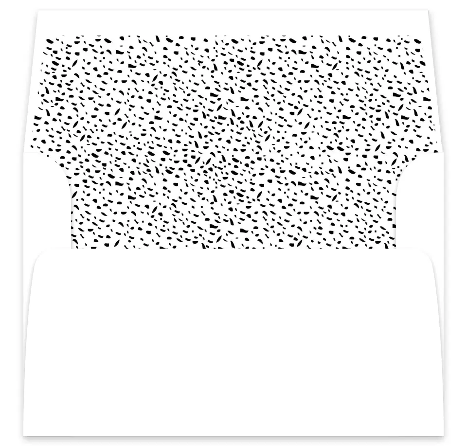 This is a  7⅝" x 7⅞" Envelope Liners (ELA) called Simply Sprinkled printed in full color