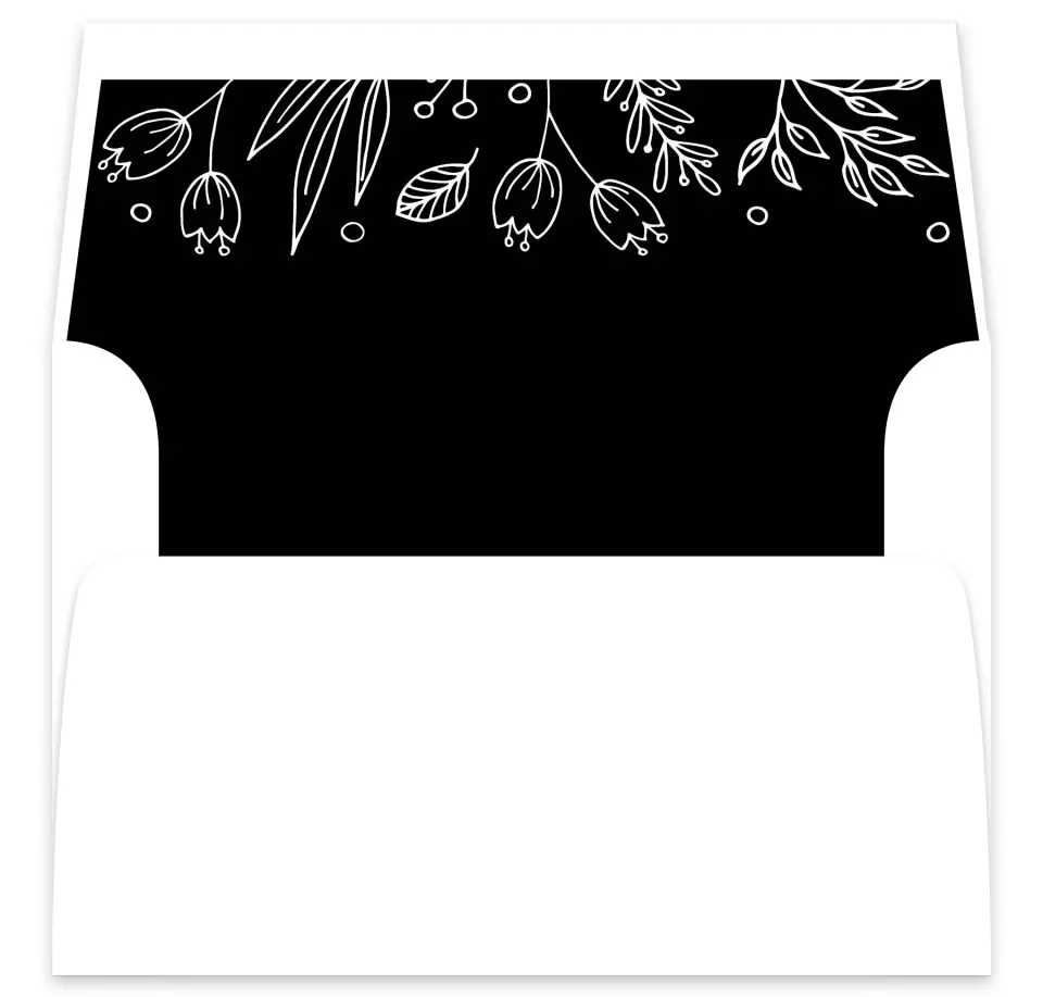 This is a  7⅝" x 7⅞" Envelope Liners (ELA) called Budding Bouquet printed in full color