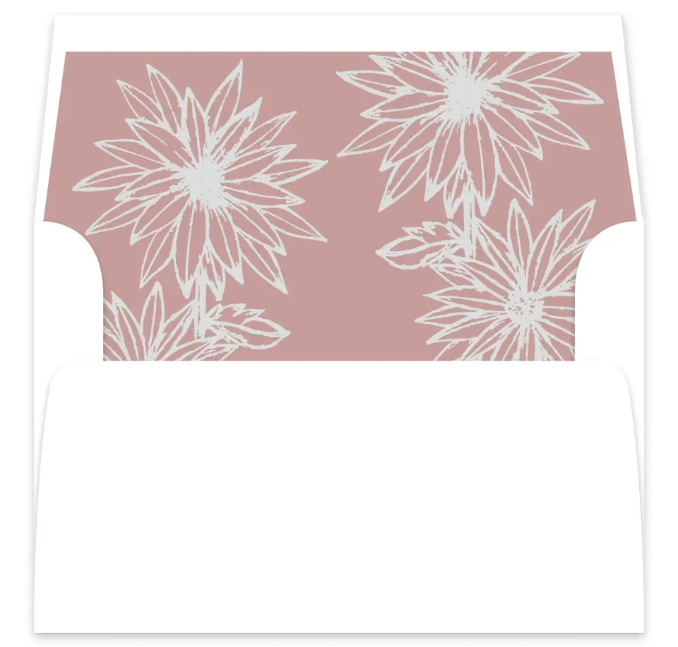 This is a  7⅝" x 7⅞" Envelope Liners (ELA) called Botanical Burst printed in full color