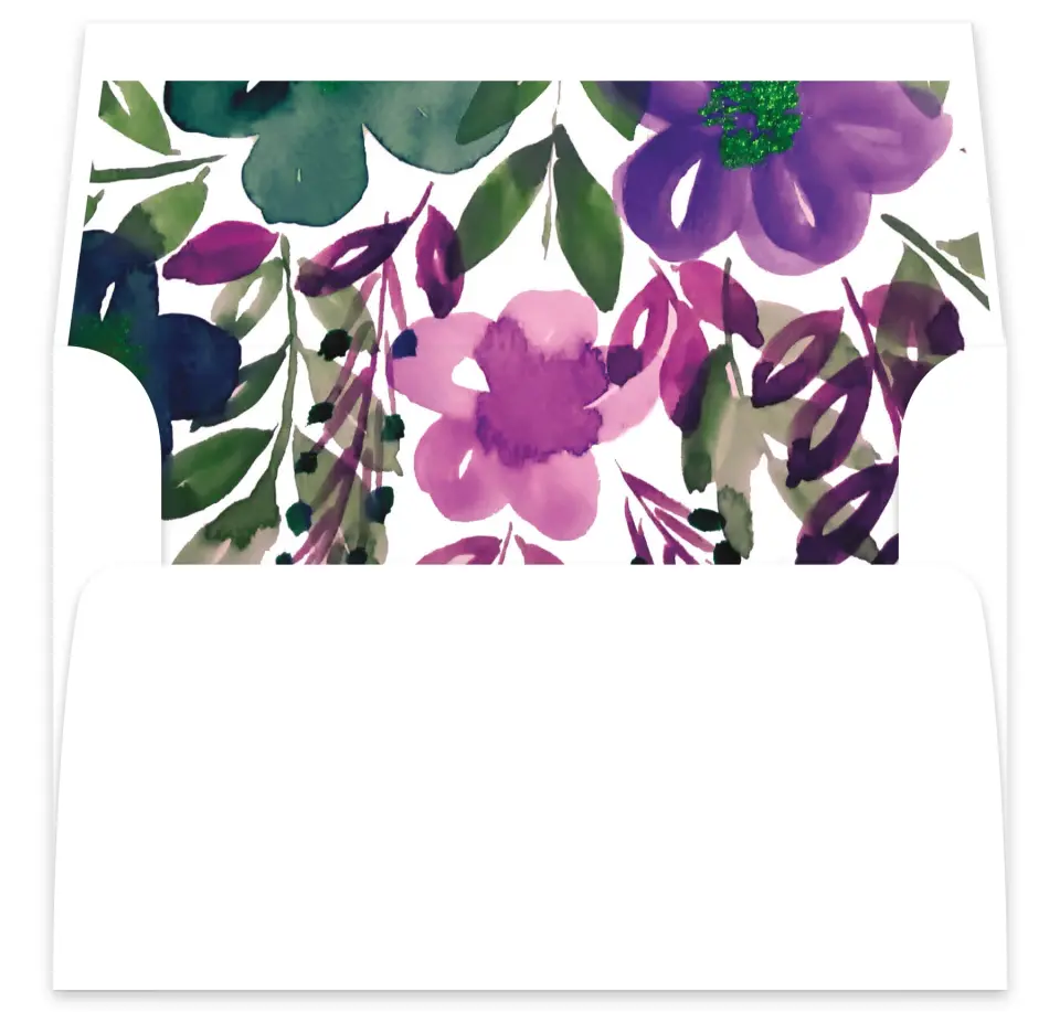 This is a  7⅝" x 7⅞" Envelope Liners (ELA) called Garden Surprise printed in full color
