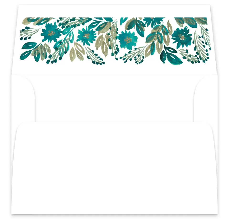This is a  7⅝" x 7⅞" Envelope Liners (ELA) called Boho Floral printed in full color