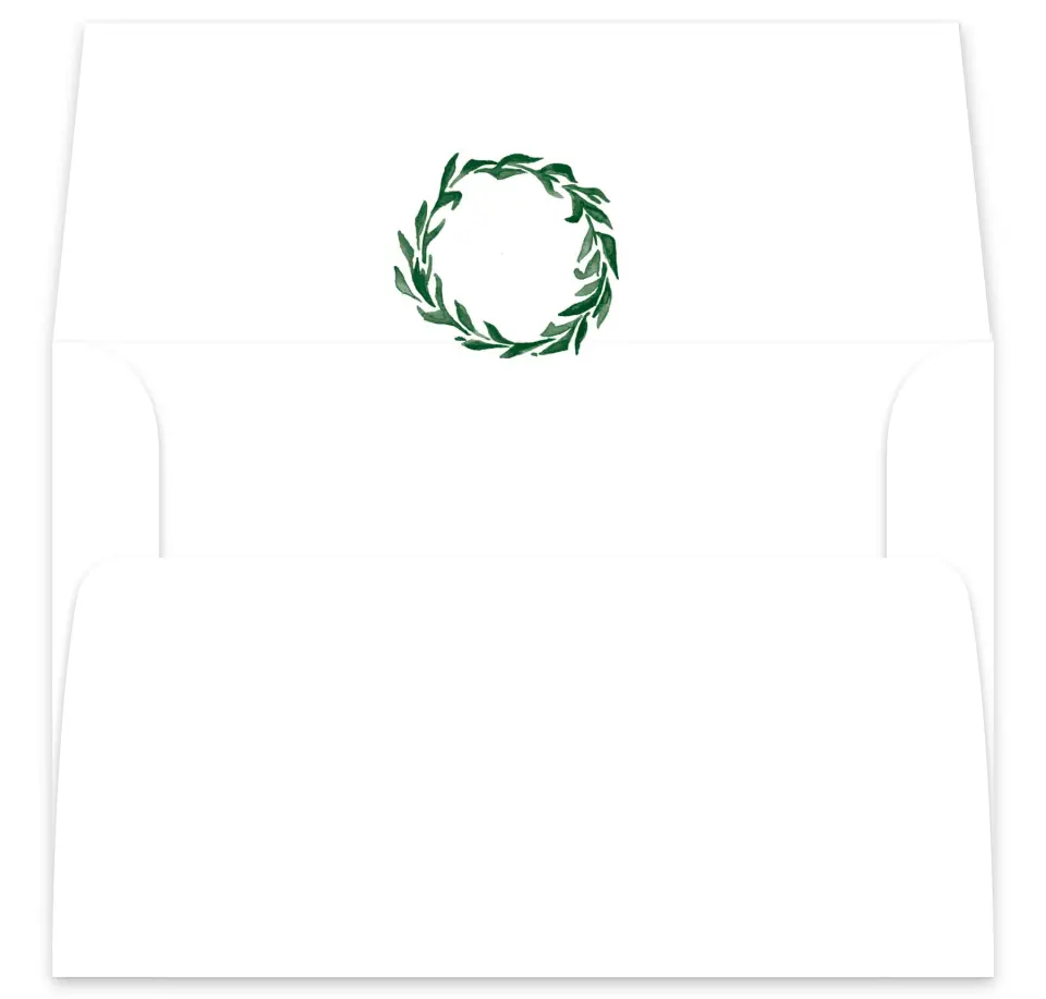 This is a  7⅝" x 7⅞" Envelope Liners (ELA) called Watercolor Monogram printed in full color