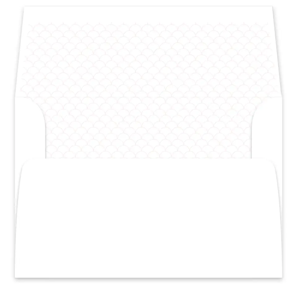 This is a  7⅝" x 7⅞" Envelope Liners (ELA) called Simply Scalloped printed in full color