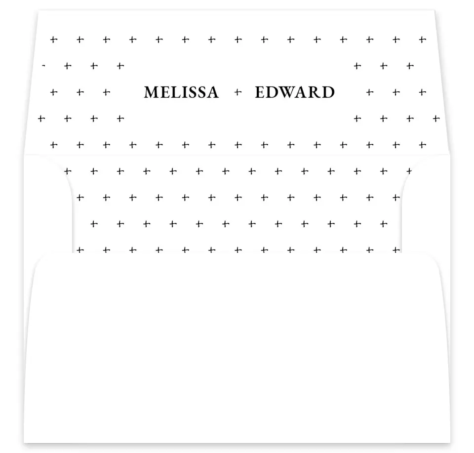 This is a  7⅝" x 7⅞" Envelope Liners (ELA) called Sensibly Simple printed in full color