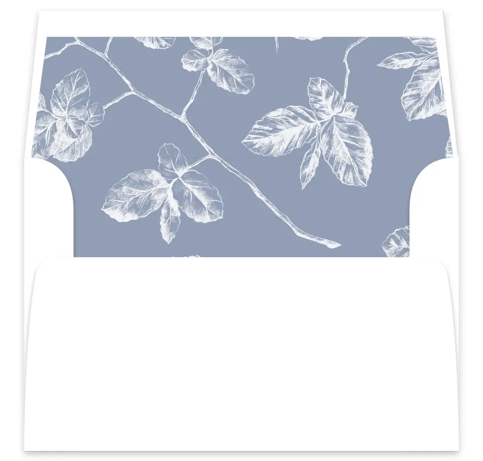 This is a  7⅝" x 7⅞" Envelope Liners (ELA) called Leafy Elegance printed in full color